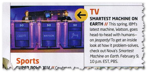 IBM Watson blurb in Delta Sky magazine