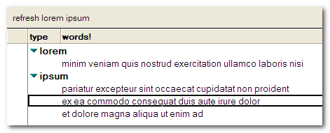 lorem ipsum in a view